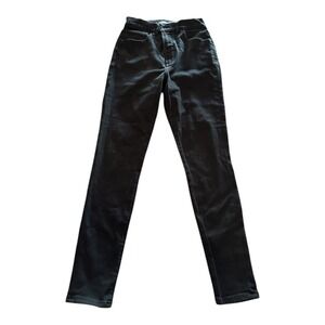 Express Girls Black Jeans 5 Pocket Skinny Size 4R Super High‎ Rise Stretch EUC